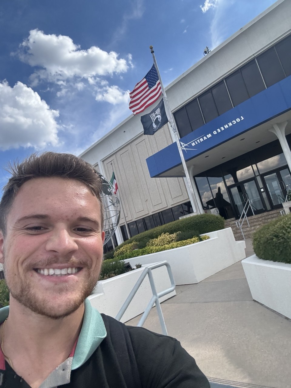 Jack outside the Lockheed Martin Aeronautics plant in Fort Worth